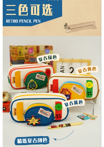 Yüksek Yüzlü Sevimli Karikatür Kalem Çantası Öğrenci Kırtasiye Çantası (Yurt Dışından) fırsatları