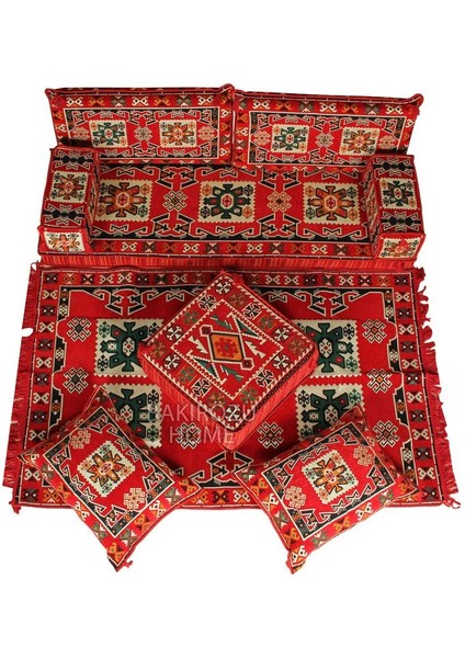 Şark Köşesi Takımı Konsepti Kırmızı Bergama Modeli fiyatları