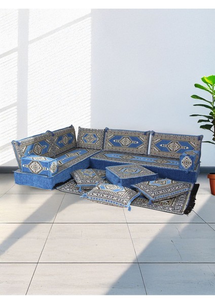 Şark Köşesi Takımı (20 cm Minder Kalınlığı) Mavi Yahyalı Modeli 14 Parça modelleri