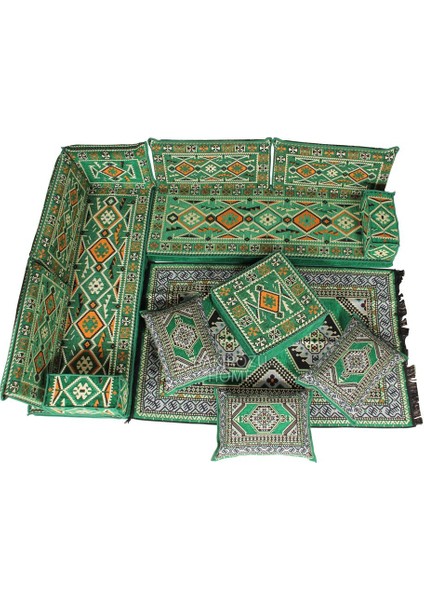 Şark Köşesi Takımı Yeşil Anadolu Modeli Koltuk Takımı Sünger Dahil 14 Parça fiyatları