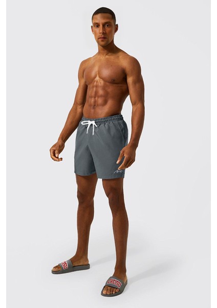 Cheısu Erkek Antrasit Astarlı Hızlı Kuruyan Cepli Plaj Deniz Şortu fiyatları