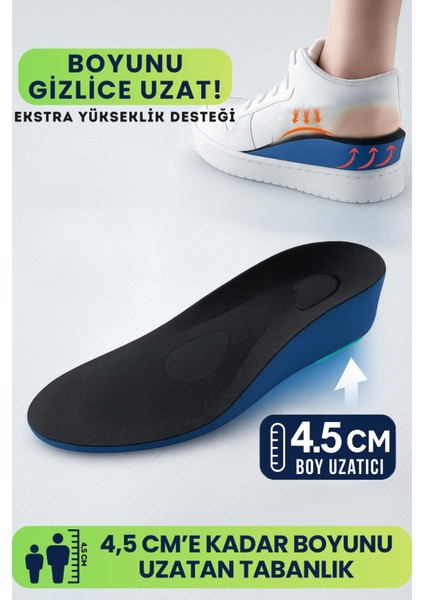 4,5 cm Boy Uzatıcı Tabanlık , Boy Uzatan Tabanlık Gizli Boy Uzatıcı Tabanlık