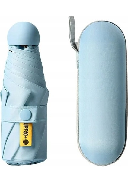 Seyahat Şemsii Yağmur ve Güneş Için Kılıflı Mini Şemsiyeler Uv Sun Umbrella (Yurt Dışından)