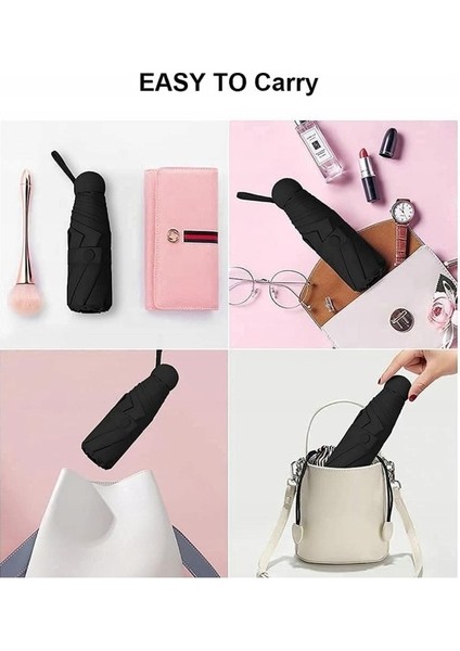 Seyahat Şemsii Yağmur ve Güneş Için Kılıflı Mini Şemsiyeler Uv Sun Umbrella (Yurt Dışından) modelleri