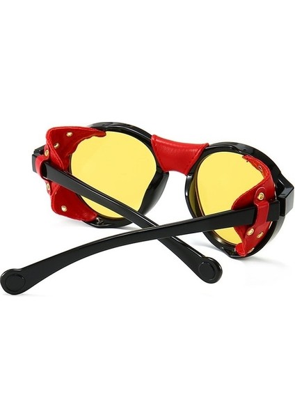 Steam Punk Oval Rüzgar Geçirmez Gözlük Güneş Gözlüğü Gölgeler UV400 Vintage Gözlük (Yurt Dışından) fırsatları