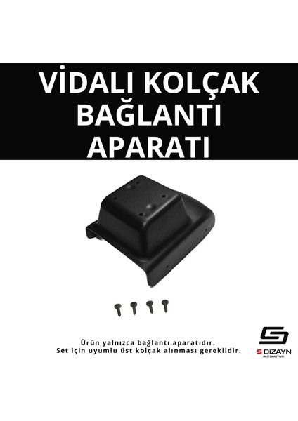 S-Dizayn Dacia Duster 2 Abs Vidalı Kol Dayama Kolçak Alt Adaptör 2018-2023 A+Kalite