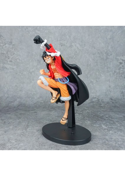 King Of Thieves El Parçası Anime Siyah Yumruk Luffy Dövüş Versiyonu Pelerin Luffy Model Süsler Bebekler (Yurt Dışından) modelleri