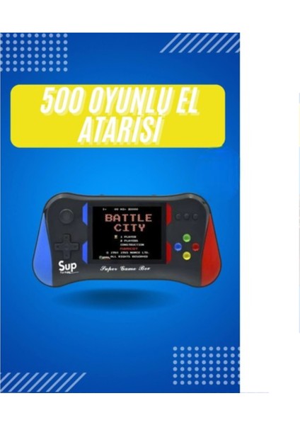 3.5 Inç 500 Klasik Retro Oyun Yüklü Kollu Oyun Konsolu