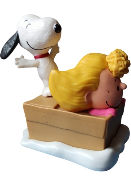Vintage Snoopy ve Sally Brown Orijinal Figür Oyuncak modelleri