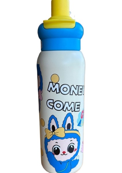 Blingbling1 Karikatür 316 Paslanmaz Çelik Termos Bardak Büyük Kapasiteli Taşınabilir Pipetli Su Isıtıcısı (Yurt Dışından)