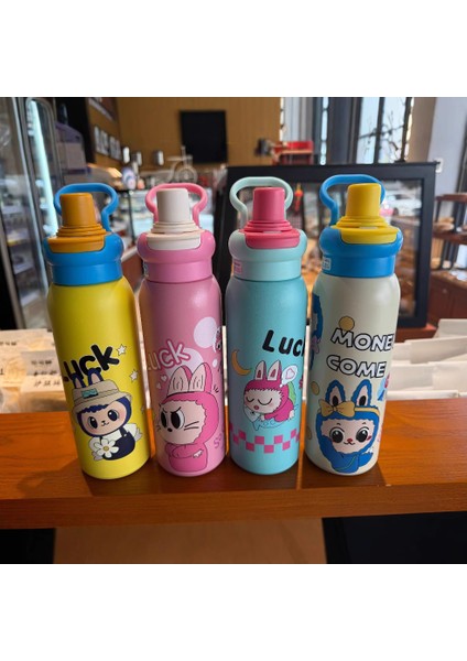 Blingbling1 Karikatür 316 Paslanmaz Çelik Termos Bardak Büyük Kapasiteli Taşınabilir Pipetli Su Isıtıcısı (Yurt Dışından) fiyatları