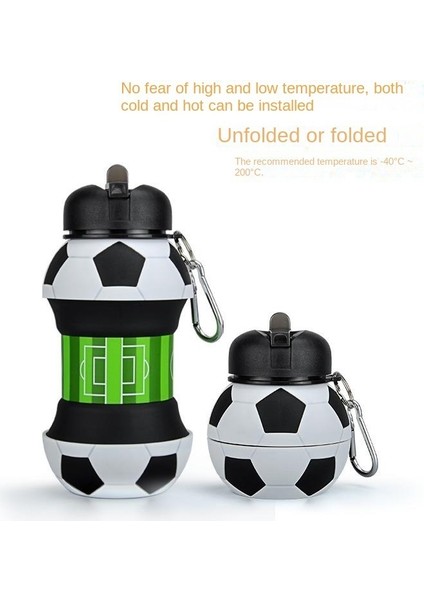 Öğrenciler ve Çocuklar Için Futbol Spor Su Şişesi Açık Silikon Katlanır Su Bardağı (Yurt Dışından) fırsatları