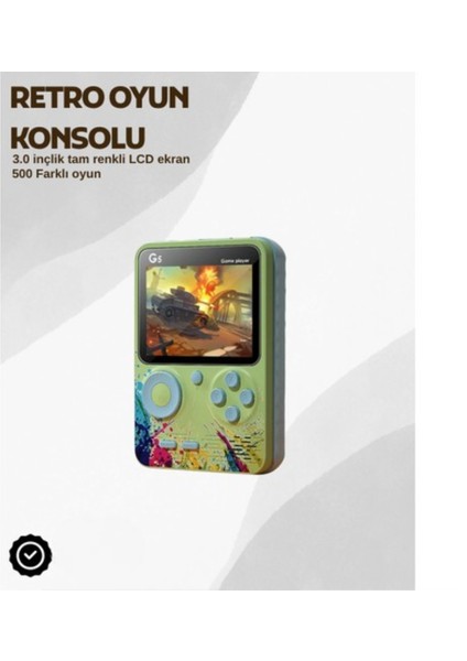 G5 Taşınabilir Retro Oyun Konsolu – Çocuk ve Yetişkinler Için