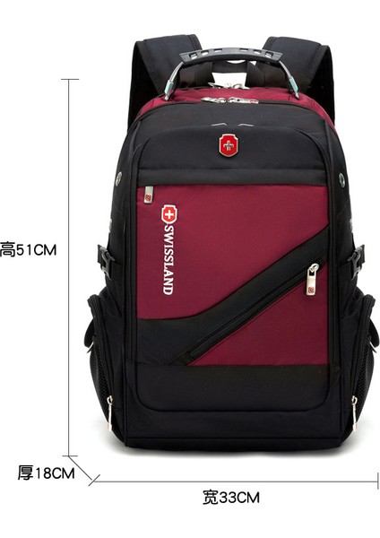 Sırt Çantası Erkek Laptop Çantası Iş Büyük Kapasiteli Seyahat Çantası Öğrenci Okul Çantası (Yurt Dışından)