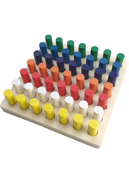Montessori Renkli Parmak Tırma Tahtası Duyusal Ahşap Tahta Sopa Sopa Çocuk Entelektüel Gelişim Öğretim Yardımcıları (Yurt Dışından)