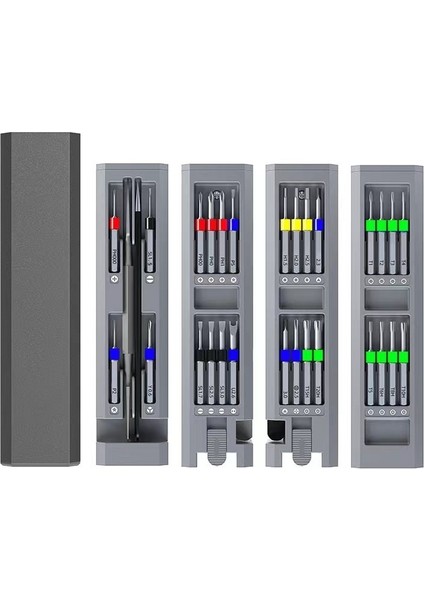 S2 Hızlı Bıçak Değişimi Ev Tipi Tornavida Manyetik Çok Amaçlı Hassas Gözlük Tornavida Seti 31 Bir Arada (Yurt Dışından)