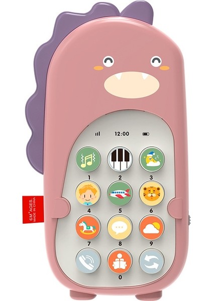 Çocuk Dinozor Müzik Cep Telefonu Oyuncak Simülasyon Telefonu Iki Dilli Öğrenme Erken Eğitim Hikayesi Makinesi (Yurt Dışından)