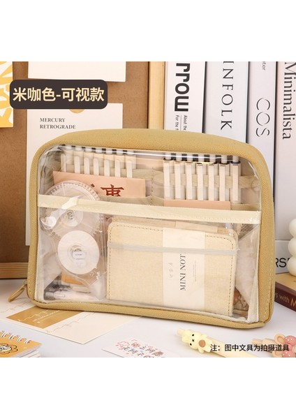 Yaratıcı Şeffaf Büyük Kapasiteli Kırtasiye Çantası, Yüksek Değerli Kırtasiye Kutusu (Yurt Dışından)