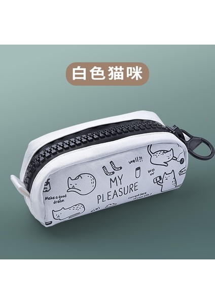 Büyük Fermuarlı Kalem Çantası, Sevimli Kırtasiye Çantası, Büyük Kapasiteli, Lise Öğrencisinin Güzel Görünümü (Yurt Dışından)