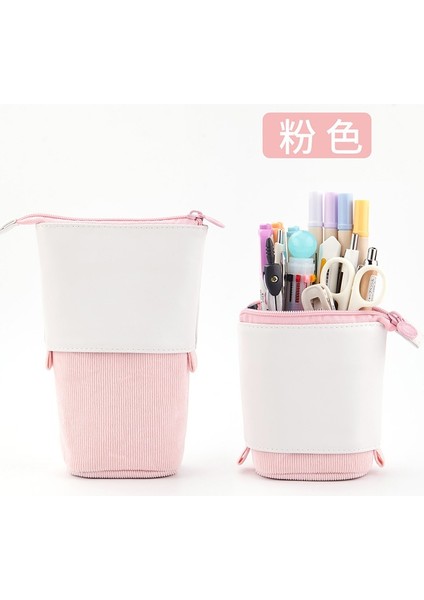 Çok Fonksiyonlu Yaratıcı Kalem Kutusu Sevimli Basit Düz Renk (Yurt Dışından)
