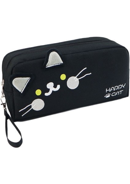 Büyük Kapasiteli Yüksek Değerli Beyaz Kedi Kalem Çantası (Yurt Dışından)