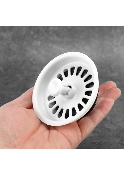 Gıda Atık Durdurucu Döndürme Kilit Lavabo Tahliye Süzgeci 3.1 "dap Beyaz Siyah Plastik (Yurt Dışından) fırsatları