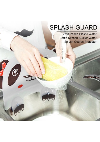 Vivid Panda Plastik Su Bölmesi Mutfak Emici Su Sıçrama Koruyucuları Koruyucu Contra A (Yurt Dışından) fiyatları