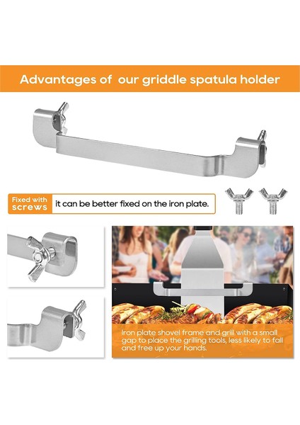 2 Adet Kalbur Spatula Tutucu, Blackstone Için Uygun, Kamp Şefi, Kraliyet Gurme, Açık Izgara Temel 16 cm (Yurt Dışından) modelleri