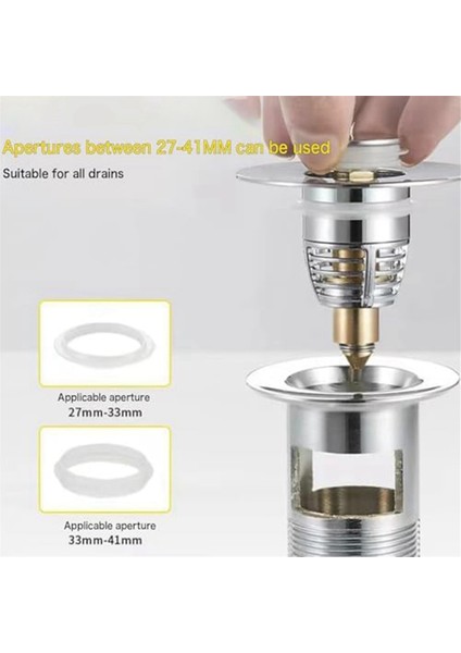 1.1 Inç Ila 1.29 Inç Genişliğindeki Küvet Drenajına Uygun Paslanmaz Çelik Lavabo Kapağı, Açılır Evrensel Kokuya Dayanıklı Lavabo Drenajı (Yurt Dışından) fırsatları