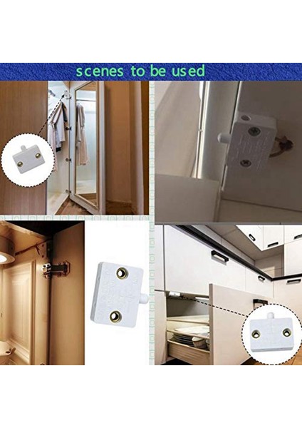 4 Adet Dolap Kapı Anahtarı Dolap Lambası Anahtarı Çekmeceler Açık Kapalı Kapı 12V 24V 110V Beyaza Uygulanabilir (Yurt Dışından) fiyatları