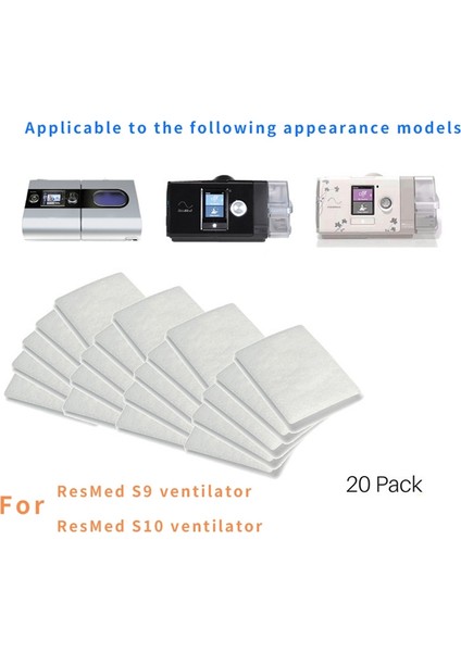 Cpap Hava Filtresi-Cpap Makineleri Için Ultra Ince Tek Kullanımlık Yedek Filtreler -20 Filtre (Yurt Dışından) modelleri