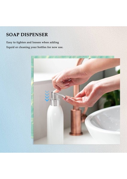 Adet Paslanmaz Çelik Sabun Pompası Yedek 28 Diş Metal Şişe Nozulları Losyon Dispenseri Kafası (Yurt Dışından) modelleri