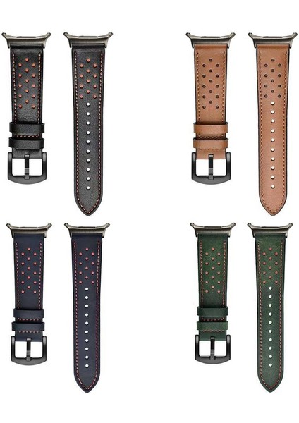 Samsung Galaxy Watch Ultra 47MM Için Delikli Retro Deri Kayış (Yurt Dışından) modelleri