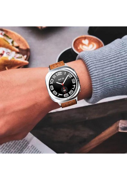 Samsung Galaxy Watch Ultra 47MM Için Delikli Retro Deri Kayış (Yurt Dışından) indirimleri