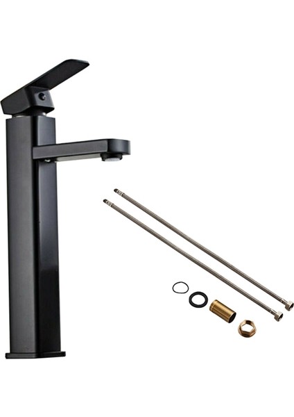 Yaygın Banyo Havzası Musluğu Şelale 3 Delik Lavabo Bataryası Musluk Mat Siyah (Yurt Dışından)