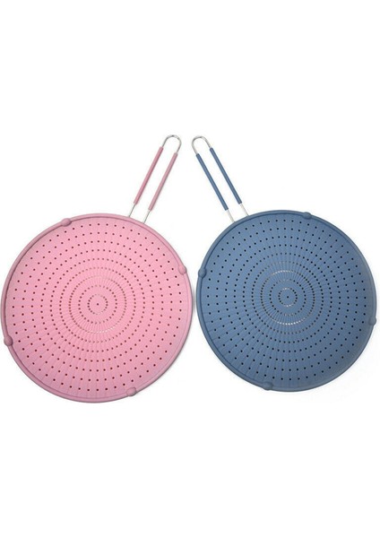 Saplı Silikon Sıçrama Ekranı Yapışmaz Yağ Tavası Kapağı Kaymaz Kızartma Çok Amaçlı Isıya Dayanıklı Yağ Sıçrama Pembe (Yurt Dışından) modelleri