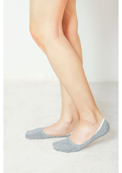 3'lü Melanj Gri Viskon Görünmez Kadın Çorap fiyatları