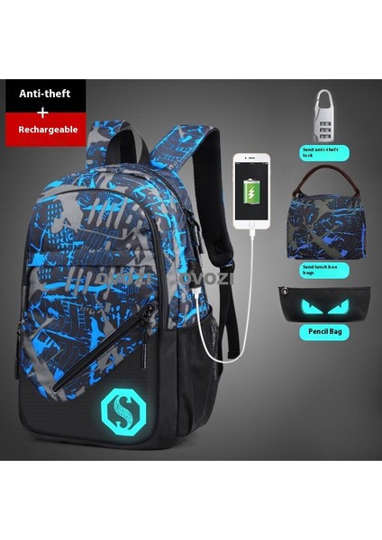 Ovozı Günlük Omuz Çantası Öğrenci Okul Çantası Seti (Yurt Dışından)