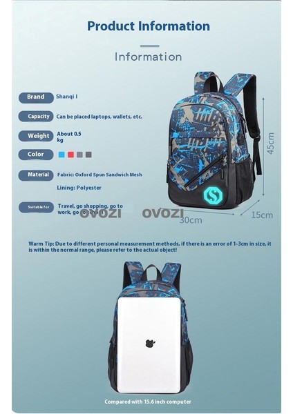 Ovozı Günlük Omuz Çantası Öğrenci Okul Çantası Seti (Yurt Dışından) modelleri