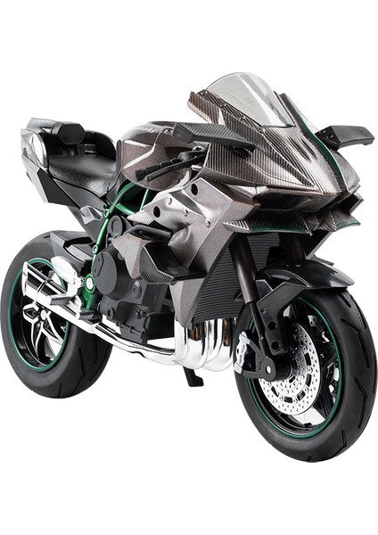 1/10 Kara Uçağı Ninja Taklit Yarış Motosiklet Alaşımlı Araba Modeli (Yurt Dışından)