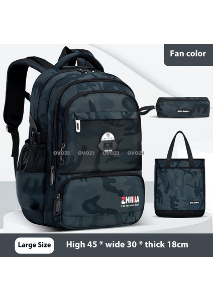 Ovozı Günlük Omuz Çantası Öğrenci Okul Çantası Seti (Yurt Dışından)