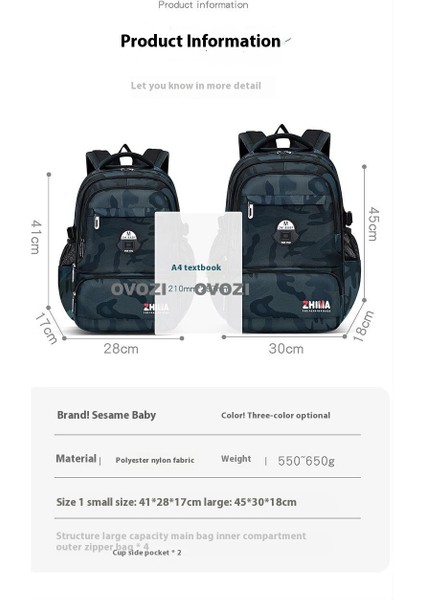 Ovozı Günlük Omuz Çantası Öğrenci Okul Çantası Seti (Yurt Dışından) fiyatları