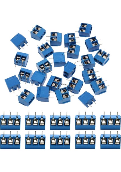 60 Adet 5mm Pitch 2 Pin ve 3 Pin Pcb Dayanağı Vidalı Terminal Bloğu Konnektörü Arduino Için (50X2 Pin, 10X3 Pin) (Yurt Dışından)