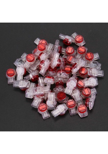 55 Parça Jel Ekleme Ur Konektörü 3 Bağlantı Noktalı Kablo Konnektörleri Kırmızı+Şeffaf (Yurt Dışından) fiyatları