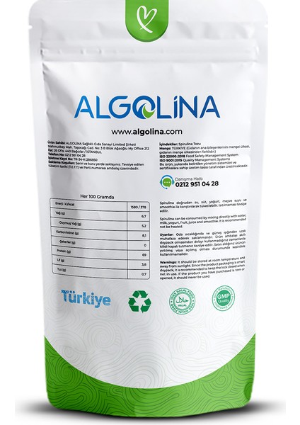 Spirulina Tozu 100 gr 5 Adet - Bitkisel Protein Kaynağı fiyatları