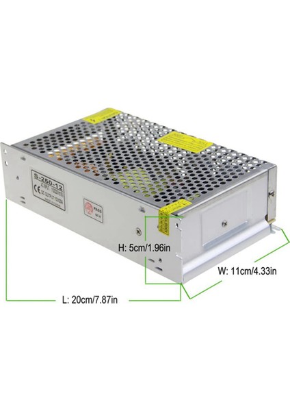 Dc 12V 20A 240W Güç Kaynağı Trafo Anahtarı Ac 110V / 220V Dc 12V 20AMP Anahtarlama Adaptörü Dönüştürücü LED (20A) (Yurt Dışından) modelleri