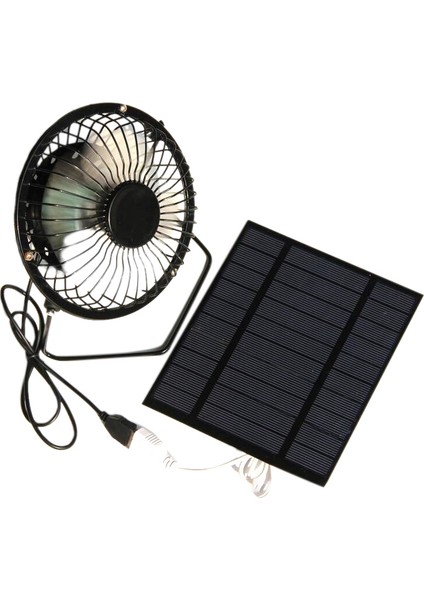 5W 5V Güneş Paneli Powered Fan, Mini Taşınabilir Havalandırma Soğutma Fanı 4-Inch USB Taşınabilir Fan Kamp Yat Köpek Evi Için (Yurt Dışından)