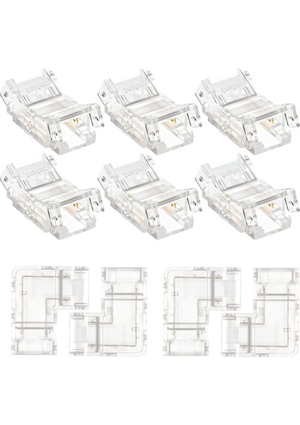 10PCS 2 Pin 8mm Cob LED Konnektör Kiti, 8mm Cob LED Şerit Işıklar Için (Yurt Dışından)