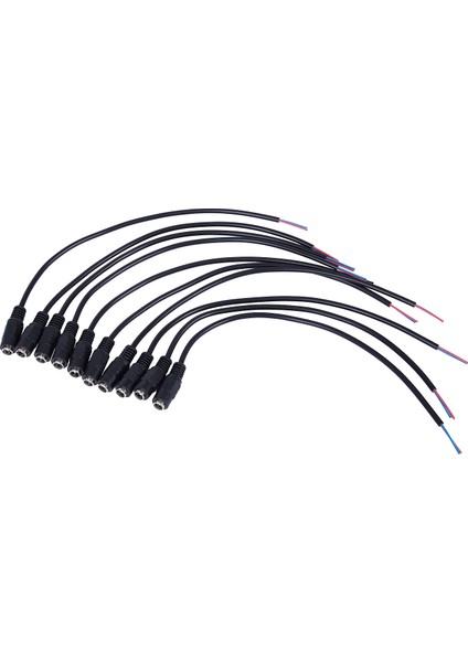10 Adet 12 V Dc Priz Dişi Jack Fiş Konnektörü Kablosu 5.5x2.1mm Kordon Kablosu 15 cm Cctv LED Şerit Işık (Yurt Dışından) fırsatları