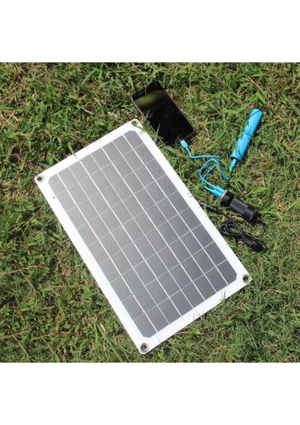 20W 12V Esnek Güneş Panelı Kiti Çift Dc Bağlantı Noktası Açık Kamp Şarj Kiti Araba Rv Tekne Pil Için Cep Telefonu (Yurt Dışından) modelleri